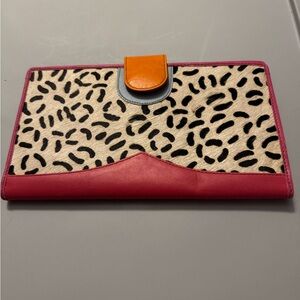 Stylish Pink and Orange Women's Clutch boutique item leather